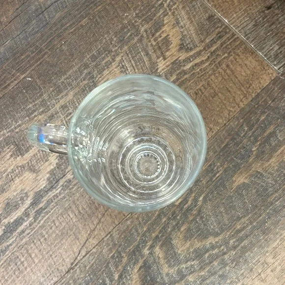 Princess House Heritage Footed Irish Coffee Mug Tempered Glass Cut Crystal Mint - Picture 2 of 7